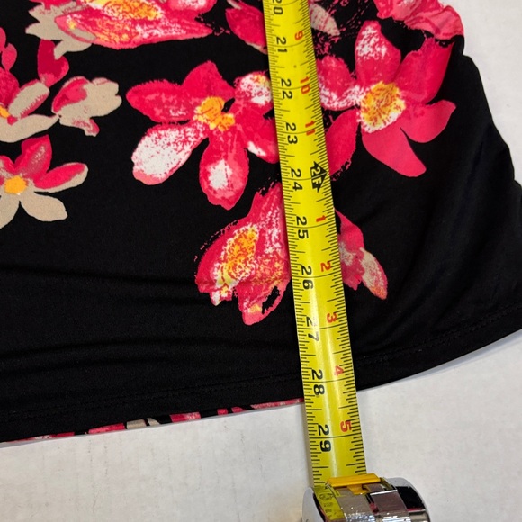 Dana Buchman Floral Sleeveless Women's Top - Black and Pink - Picture 6 of 9